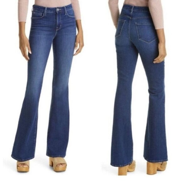 NWT L'AGENCE Bell High Rise Flare Jean in Delta - Size 25 - Picture 1 of 8